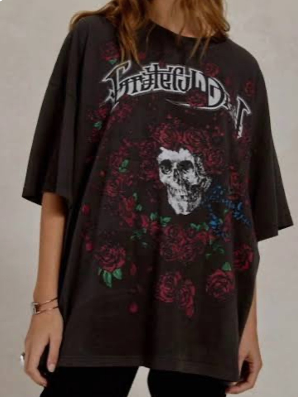 Daydreamer X Free People Grateful Dead Roses Tee RT $92 One Size